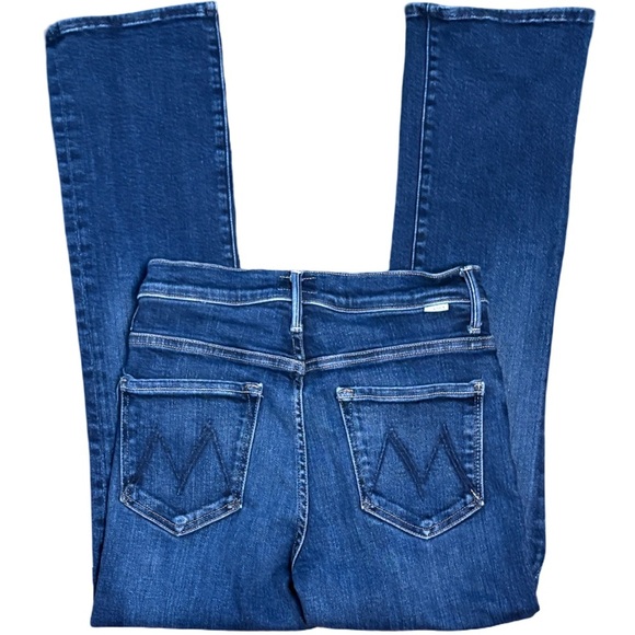 MOTHER The Insider Ankle Mid Rise Straight Leg Denim Jeans in Mind Games Size 27 - Picture 7 of 14